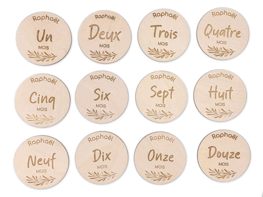 Cartes étapes personnalisées feuille d'olivier